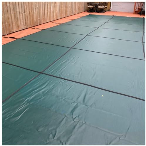 Winterpoolabdeckung Grünes Netz Pool-Sicherheitsabdeckung Für Winter Herbst Feder Witterungsbeständig Abdeckungen Für In Den Boden Eingelassene Schwimmbecken, Rechteckig Ersatz-Pool-Stoffe ( Size : 5.