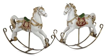 formano Schaukelpferd rot Dekofigur Tier Weihnachtsdeko 18cm