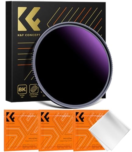 K&F Concept 72mm ND1000000 Filter 20 Stop ND Filters Fixed ND Optical Glass Grey Neutral Density Filter for Camera Lens (Nano-X Series)