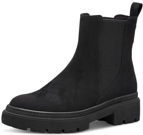 MARCO TOZZI Damen Chelsea Boots zum Schlupfen mit Plateau
