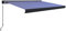 Homgoday Kassettenmarkise Manuell 400x300cm Blau und Weiß Outdoor Garten Vordach Sonnensegel Sonnenschutz Markise Vordach für Terrasse, Balkon, Hof und Restaurant-Typ1