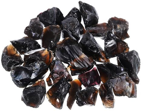 QUARKZMAN Feu Verre pour Feu Fosse,2-3cm(1/9) Élevé Lustre Réfléchissant Verre Roches pour Naturel ou Propane Cheminée, Coffre-Fort pour Extérieur et Intérieur Feu Fosse Verre, Noir