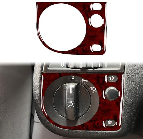 Vinyl Kunststoff Abdeckung Trim Aufkleber Zubehör Dekoration Kompatibel mit BMW 3er E36 94-97 (Holzfarbe, Scheinwerfer-Steuerrahmen 09)