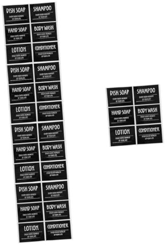 HAPINARY 5blätter Wasserdichte Badezimmer Etiketten Für Shampoo Und Duschgel Selbstklebende Flaschenaufkleber Organisieren Sie Ihre Badprodukte Elegantem Design Einfache Anwendung Und