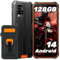 Blackview Rugged Smartphone Android 14, BV4800Pro 12GB+128GB/1TB Expand, 6.56 HD+ Mobile Phones, 8MP+16MP Waterproof Phone, 5180mAh, 4G Dual SIM, NFC/Face Fingerprint Unlocked -Orange