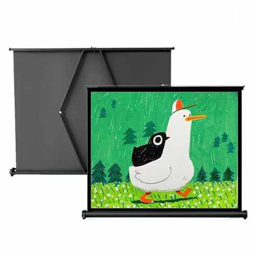 BGBZHMMEE Schermo per Proiettore Portatile Schermo Cinematografico, Schermo per Proiezione Home Theater da 50 Pollici, Retrattile Telo Videoproiettore(40inch 16:9)