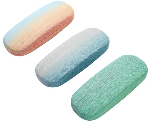 ANLIOTO 3 Stück Brillenetui Hardcase, Tragbar Hartschalen Brillenetui Brillenbox für Damen,Herren