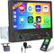 Inefala Radio Coche 1 DIN con Inalámbrico CarPlay Android Auto, 8 Pantalla Tactile Autoradio Bluetooth con DSP, Radio Am/FM, Reproducción Vídeo Youtube, Salida Vídeo, SWC, USB, Cámara Trasera Mic