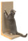 Conlun Rascador para Gatos, 58 cm Forma en L Montable en Pared, Panel de Rascado Vertical, Cartón Duradero para Proteger Muebles de Gatos de Interior, Grande,Madera Clara，2-Pack