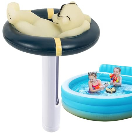 Husoiuy Schwimmendes Poolthermometer, Leicht Ablesbar | Gemütliches Eisbär-Wasserthermometer Für Eisbäder Mit Schnur - Für Außen- Und Innenpools, Spas, Whirlpools Und Aquarien
