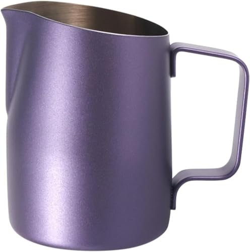 450ml Milk Frothing Pitcher Non-Stick Coffee Art Jug for Cappuccino Latte Creation Thickening Purple