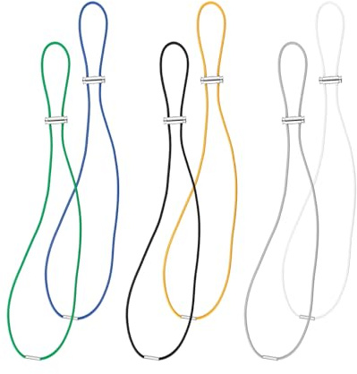 Bojueshaw 6pcs Adjustable Trash Can Bands,Rubber Bands for Securing Garbage Bags,Multi-Purpose Elastic Bands for Kitchen,Office,Home Use