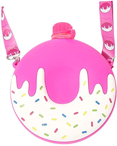 Milisten 1 Pièce Bouteille Eau Silicone pour Garçon Fille Design Donut Portable pour Sorties