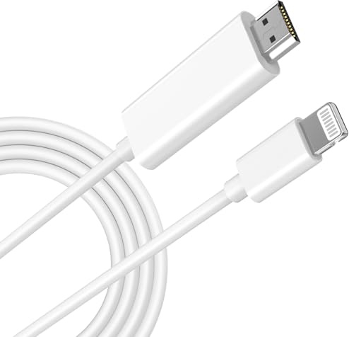 Lightning to HDMI Adapter [Apple MFi Certified] iPhone HDMI Digital AV Adapter 1080P Sync Screen Cable Compatible with iPhone 14 13 12 11 XS XR SE 8 7 6 Plus on TV/Outdoor TV/Projector/Monitor