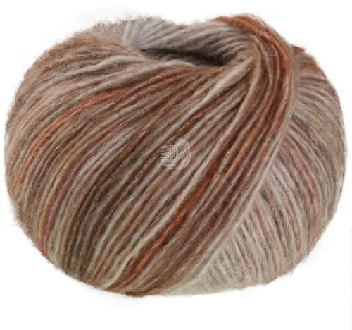 LANA GROSSA Picasso | Soffilo mit 36% Baby Alpaka, 36% Schurwolle (Merino extrafine), 28% Polyamid und interessantem Farbeffekt |50g Wolle zum Stricken & Häkeln | 210m GarnFB 17