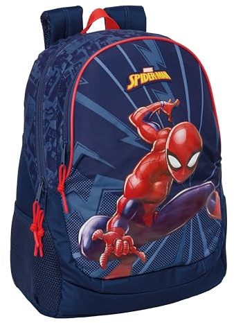 safta Spiderman Schulrucksack für Kinder, ideal für Kinder verschiedener Altersgruppen, bequem und vielseitig, Qualität und Widerstandsfähigkeit, 32 x 16 x 44 cm