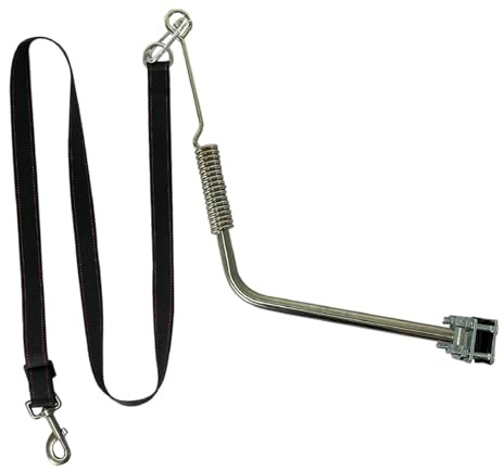 Fahrrad Hundeleine Befestigung, Edelstahl, 125 cm (49 inch) einstellbar, für alle Fahrradtypen, Joggen, Training