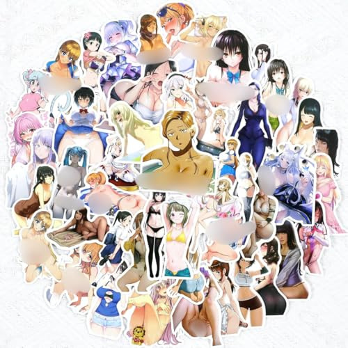 Sticker Set - Sexy Manga Girls in Dessous und heißen Posen, 50 Aufkleber
