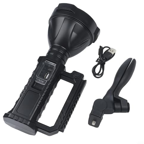 Linterna LED de alto lumen de 200000 lúmenes con soporte triangular para actividades al aire libre, incluyendo camping y senderismo (W5119)
