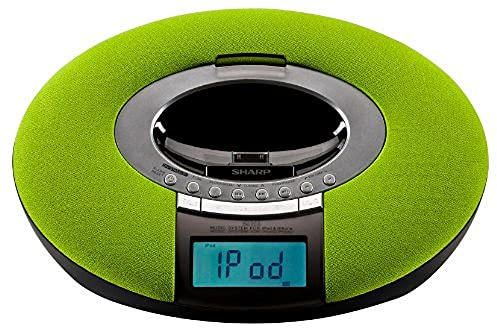 Sharp DKCL8PHGR 2.1 Lautsprechersystem (Playback, Ladefunktion, Radiowecker) für Apple iPhone 4 Touch/iPod grün