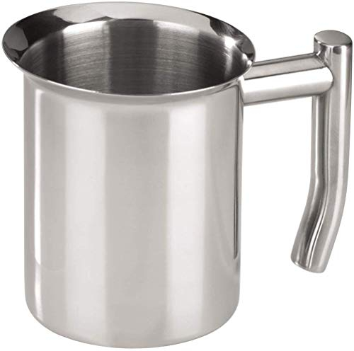 Xavax Milchkännchen zum aufschäumen von Milchschaum, Edelstahl, Silber, 400 ml