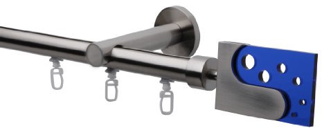 DécoProfi Gardinenstange Innenlauf 1-läufig Set Ø 20 mm Edelstahloptik (nickel gebürstet) I Länge: 600cm Aluminium für Wandmontage I Als Gardinenschiene & Vorhangstange geeignet