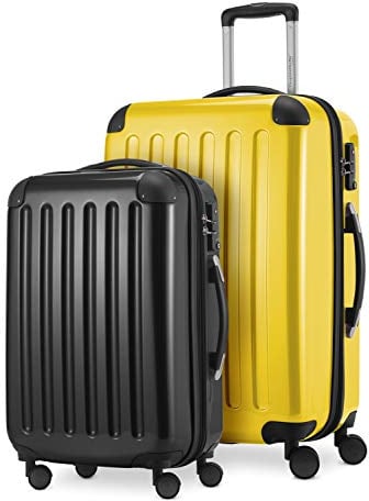 HAUPTSTADTKOFFER - Alex - 2er Kofferset Hartschale glänzend, mittelgrosser Koffer 65 cm + Handgepäck 55 cm, 74 + 42 Liter, TSA