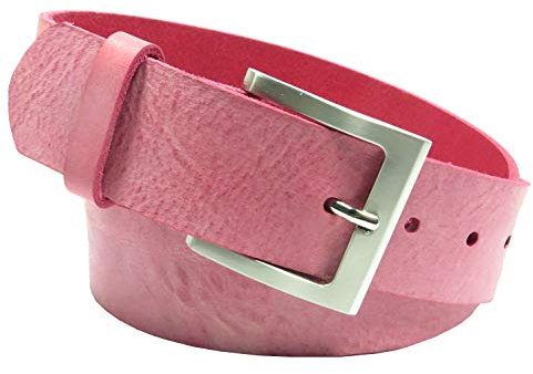 Kollektion Chrissys-in Ledergürtel pink 4 cm breit aus weichem Rindleder aus eigener Fertigung (105)