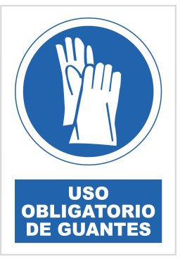 S21 Señalización SOR1030.G - Señal uso obligatorio de guantes multicolor