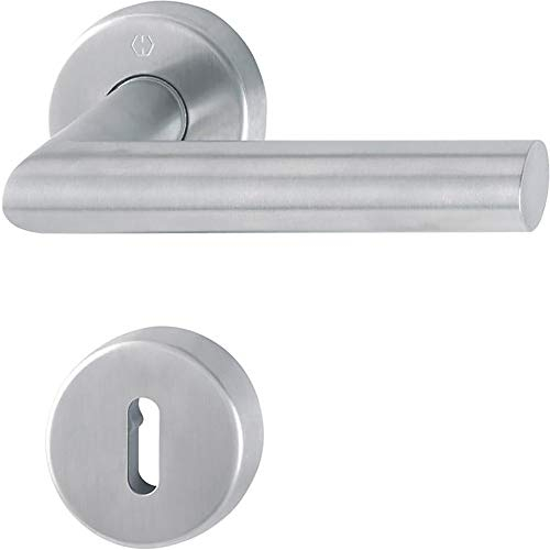 HOPPE Rosetten-Garnitur Ams.E1400/42H/42HKVS VA F69 rd.SK/OL DIN L/R D/D