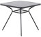 Praktischer Gartentisch Stahl schwarz Sicherheitsglas 80x80 cm quadratisch Livo