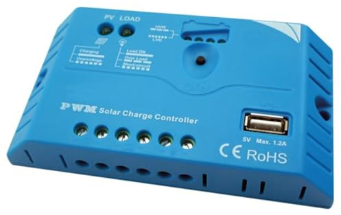Perel PWM SOLAR-LADEREGLER MIT USB-AUSGANG - 10 A - 12/24 VDC