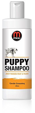 Mikki Puppy Shampoo, Low Foaming Formula, Easy Rinse, Gentle, Non-Irritating, 250 ml, Natural Aloe and Bamboo Fragrance