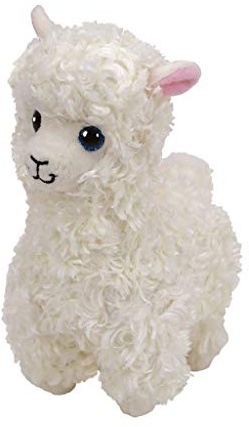 TY 41216 Lily, Lama 15cm Beanie Babies, weiß, Creme
