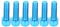 6Pcs M5x25mm Hex Socket Head Screws Titanium Alloy Bike Bottle Bracket Screw Bicycle Accessory (Blue)