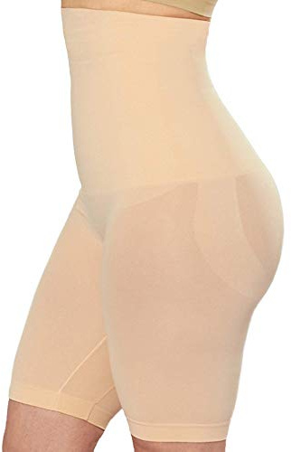SHAPERMINT Shapewear for Women - High-Waisted Shapewear Tummy Control Shorts, Thigh Slimmer, Underwear for Women Nude