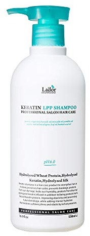LA'DOR Keratin LPP Repair Shampoo Weizenprotein Seidenprotein 500 ml Nährendes Sub Säure Shampoo pH 6,0 Trockenes Beschädigtes Gefärbtes Dauergewelltes Haarbehandlung Silikonfrei