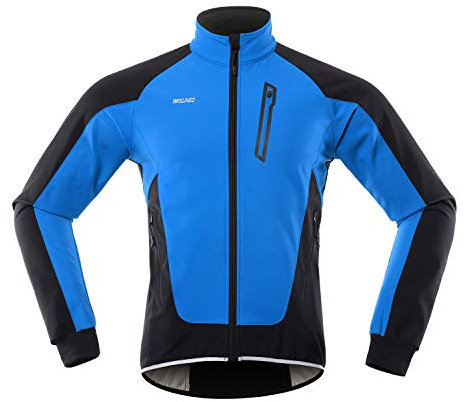 Lixada Herren Fahrradjacke, wasserdicht, winddicht, Thermofleece, Fahrrad, Jersey, MTB, Fahrrad, Reiten, Rennen, Herbst, Winter, Jacke, Mantel, geeignet für Radfahren, Laufen, Bergsteigen