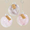 condecoro Christbaumkugel Weihnachtskugel Feder, 3er Set, Kugel, D 8 cm, Klarglas