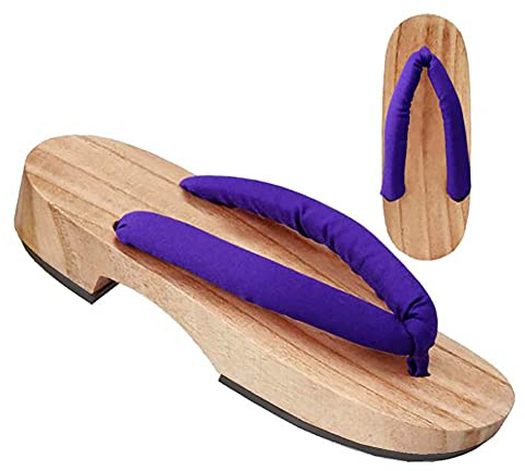 Meaniny Wooden Clogs Women's Kamado Kochou Shinobu Cosplay Shoes Geta Slippers Japanese (Kochou Shinobu, Numeric_7)