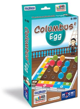 HUCH!, Columbus Egg, Logikspiel Kinder, kniffliges Rätselspiel, Logikspiele mit Lerneffekt, kreatives Solospiel für logisches Denken, Für 1 Spieler ab 6 Jahren