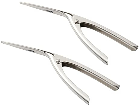 Angoily 2PCS Garnelen Garnelen Peeler Werkzeug Edelstahl Garnelen Garnelen Peeling Zange Garnelen Reiniger Messer für Küche Garnelen Peeling