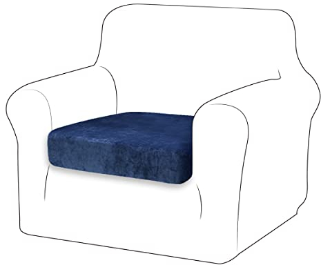 TIANSHU Velvet Stretch Kissenbezug Sofakissen Schonbezug Möbelschutz Sofa Sitzbezug für Couch 1-teilige Velvet Kissenbezüge für 1 Sitzer (1 Sitzer, Navy blau)