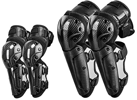 HGTRH Motorrad Ellenbogen Protektoren, Knieprotektoren Motocross Knieschoner Motocross Ellenbogenschützer Für Motocross Enduro Racing Radfahren Knieschoner Und Ellenbogenschoner Set - 4 Stück