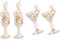 Frodete Champagner-Weinglas-Ohrringe, Strass-Kristallperlen, baumelnde Ohrringe für Frauen, Kupfer, andere, Glas Kupfer, Autre