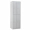 Schrank & Stuhl Spind – Metallspind mit 2 x 2 Abteilen 195 x 60 x 50 cm, Schließfachschrank mit Drehriegelvorrichtungen, Lieferung komplett montiert, Grau