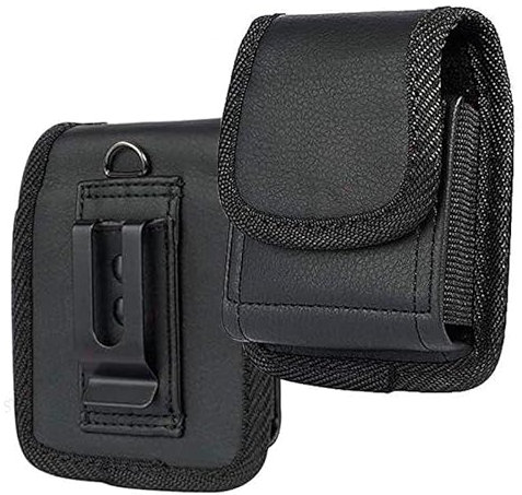 Leder Handytasche kompatibel für Samsung Z Flip 3 5G Gürtelclip Holster, Oxford Tuch Handytasche für Galaxy Z Flip3 5G SM-F711B Gürteltasche schwarz