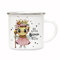 ilka parey wandtattoo-welt Emaille Becher Camping Tasse Geschenk für Imker Imkerei beekeeper Biene Bienchen Bienenkönigin Spruch Hier bin ich die Bienen Bossin Kaffeetasse eb637
