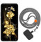 vingarshern Handyhülle Kompatibel mit Samsung Galaxy J5 2016 Hülle Silikon mit Aesthetic Muster,Stoßfest Schutzhülle mit Kordel,Weich Bumper Case mit Handykette/Umhängeban,Goldene Blume