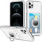 Coolden for iPhone 12 Pro Case Wallet Case with Card Holder Slot Ring Kickstand Slim Soft TPU Silicone Shockproof Transparent Bumper Case Protective Phone Case Cover for iPhone 12 Pro 6.1 inch-Clear